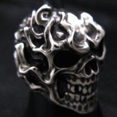 画像1: Skull and Flames Ring (1)