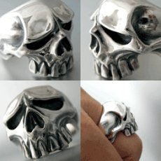 画像3: Logo Face Skull Ring (3)