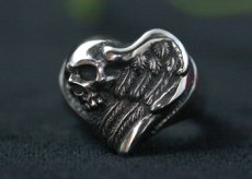 画像2: Wing Heart With Skull Ring (2)