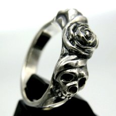 画像1: Skull and Roses Ring (1)